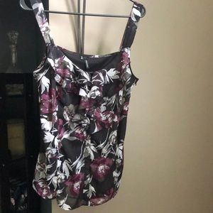 Ruffled Maurice’s Black and Purple Dressy Tank